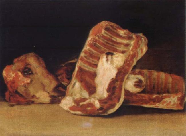 Francisco de Goya Style life with lamb head China oil painting art